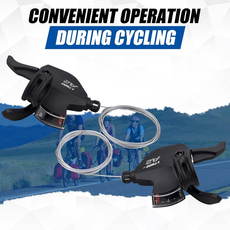 WEEROCK Bike Shifter Lever 21 Speeds 3x7 Thumb Gear Shift Lever for Mountain Bicycle - Image 4